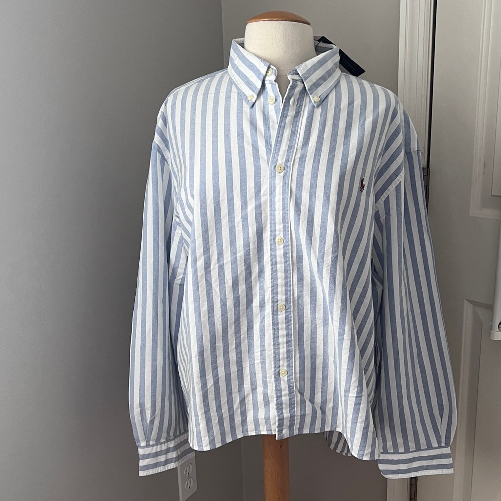 Ralph Lauren NWT Oxford Cloth Casual Blouse Women’s XL